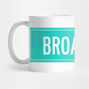 Broadway teal Mug